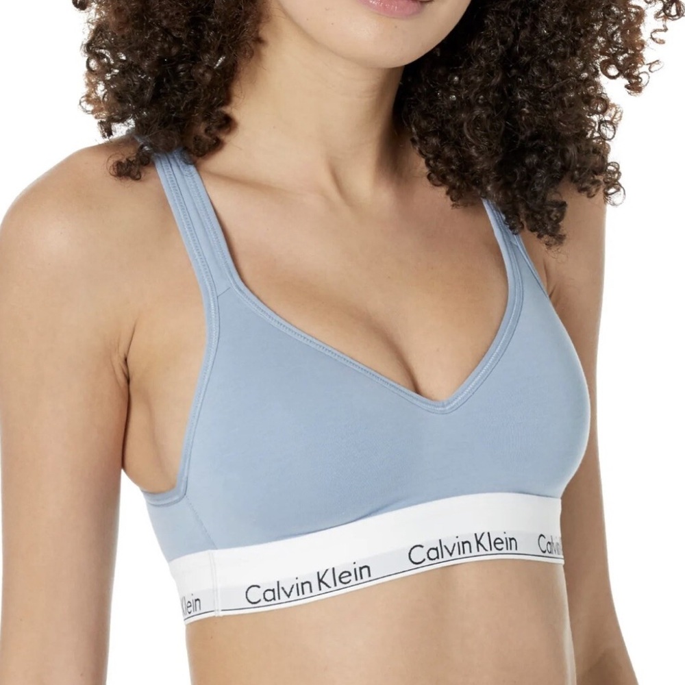 Calvin Klein Women's Modern Cotton Padded Bralette blue